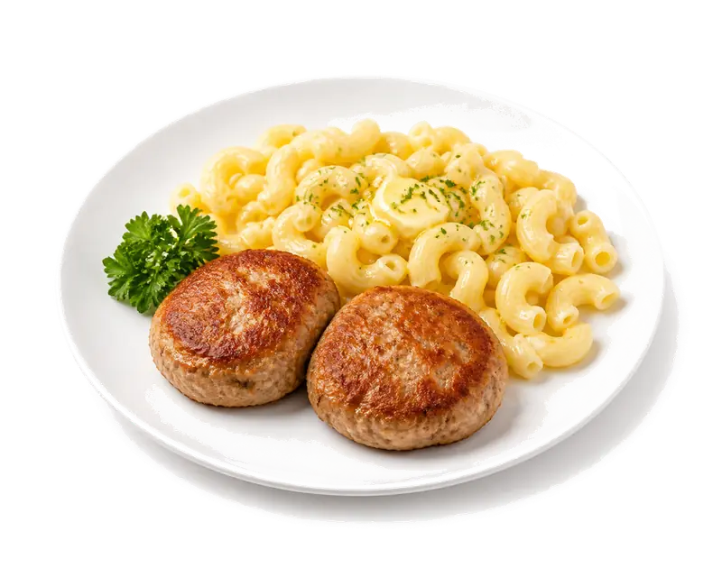 Котлеты с макаронами